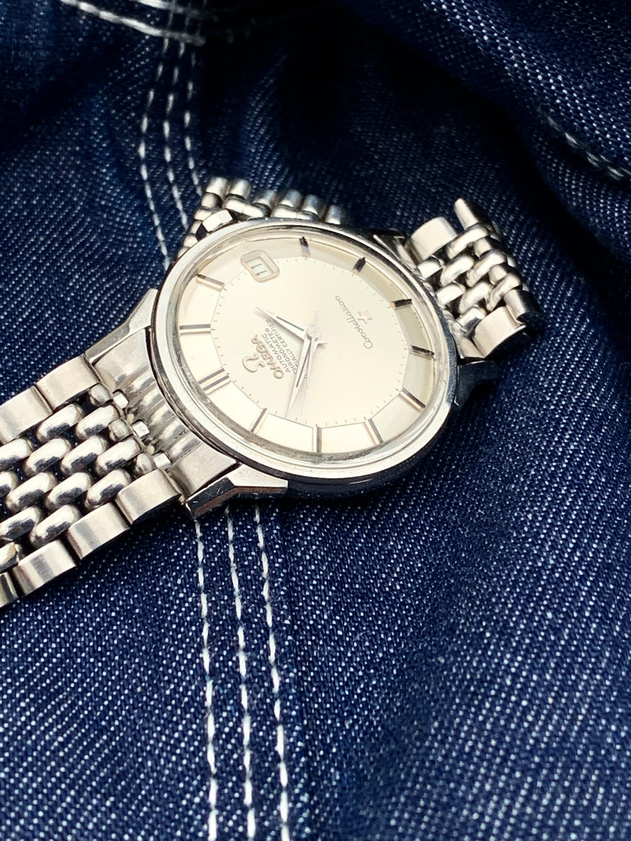 1968 Gérald Genta Omega Constellation PiePan steel, "dog legs"case a