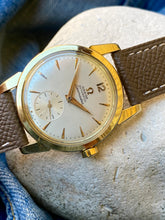 Load image into Gallery viewer, 1956 Rare Omega Seamaster &quot;Beefy lugs&quot; with interesting engraving *SERVICED*