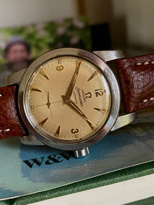 1952 Rare Omega Automatic Seamaster ”beefy” with honeycomb dial