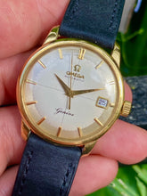 Load image into Gallery viewer, 1960 Omega Automatic Geneve (rare Italic dial) in solid 18k case *SERVICED*