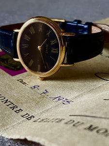 1975 Piaget in 18k solid gold with box, cert and 18k gold Piaget buckle
