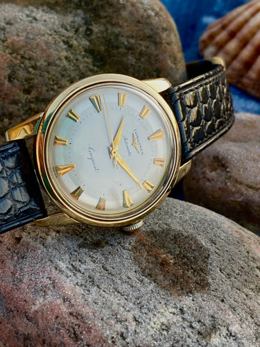 1955 Longines Conquest original box, paper, strap and buckle *SERVICED*