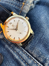 Load image into Gallery viewer, 1952 Crazy Omega automatic Seamaster ”bumper” original buckle and strap *SERVICED*