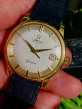 Load image into Gallery viewer, 1960 Omega Automatic Geneve (rare Italic dial) in solid 18k case *SERVICED*