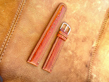 Load image into Gallery viewer, 16/16mm NOS brown leather strap