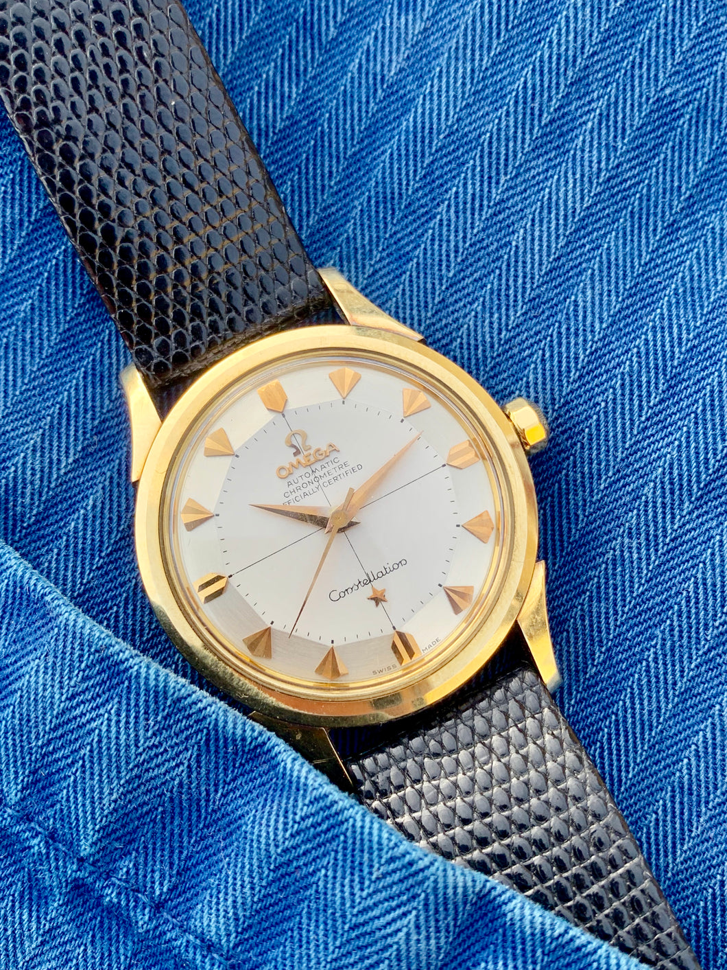1958 Amazing Omega Constellation Automatic Chronometer “Pie-Pan” arrowhead