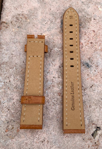18/16mm Light Brown leather strap