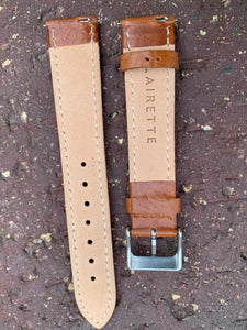 18/16 "Cognac" leather strap with quick-release springbars