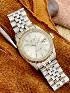 1964 Vintage Rolex Datejust 1601 silver dial