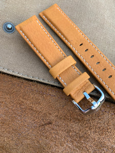 20mm/18mm HIRSCH "Mariner" Honey Brown Leather