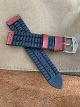 Load image into Gallery viewer, 22mm/20mm HIRSCH &quot;Paul&quot; Italian Calfskin &amp; Natural Rubber