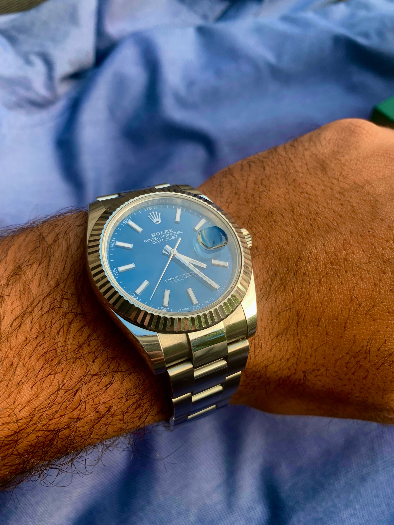 Rolex datejust 41 light blue dial Clearance