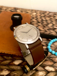 1950's Rare Movado "deluxe" with amazing engine turned dial