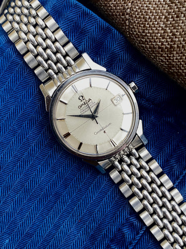 1966 Omega Constellation ”Pie-Pan” on BoR-bracelet, in original box. *SERVICED*