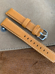 18mm/16mm HIRSCH "Mariner" Wax-Coated Calfskin Leather