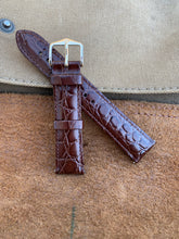 Load image into Gallery viewer, 18mm/16mm Hirsch &quot;Crocograin&quot; Crocodile-Embossed Leather