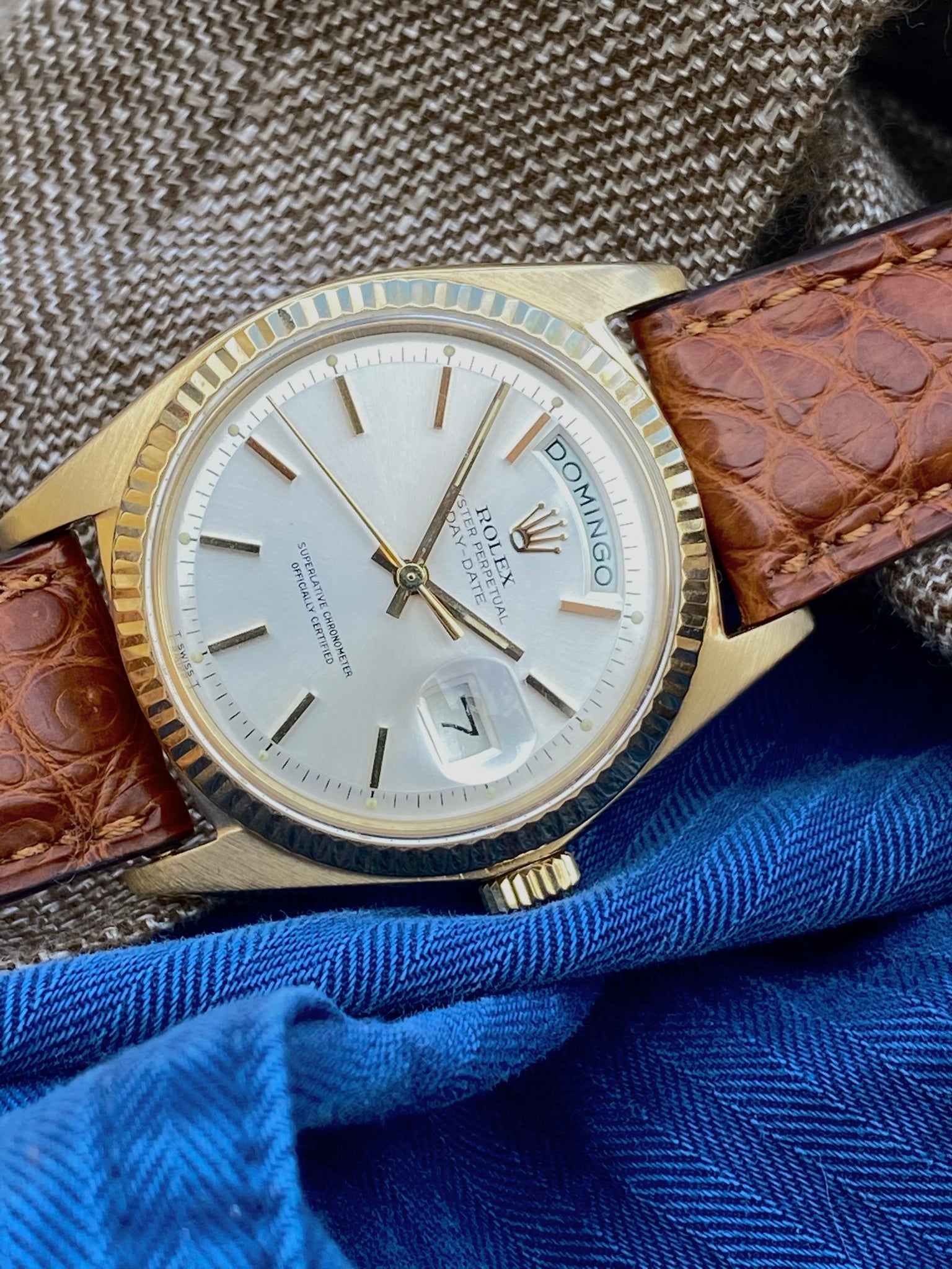 fokus bronze Specificitet 1973 Rolex day date 18k gold. Ref: 1803 – WOFS Watches