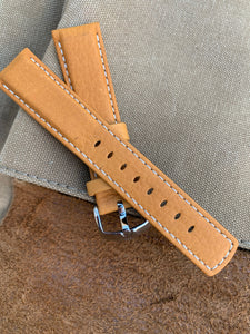 20mm/18mm HIRSCH "Mariner" Honey Brown Leather