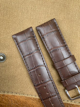 Load image into Gallery viewer, 24mm/22mm HIRSCH &quot;Duke&quot; Brown Alligator Embossed