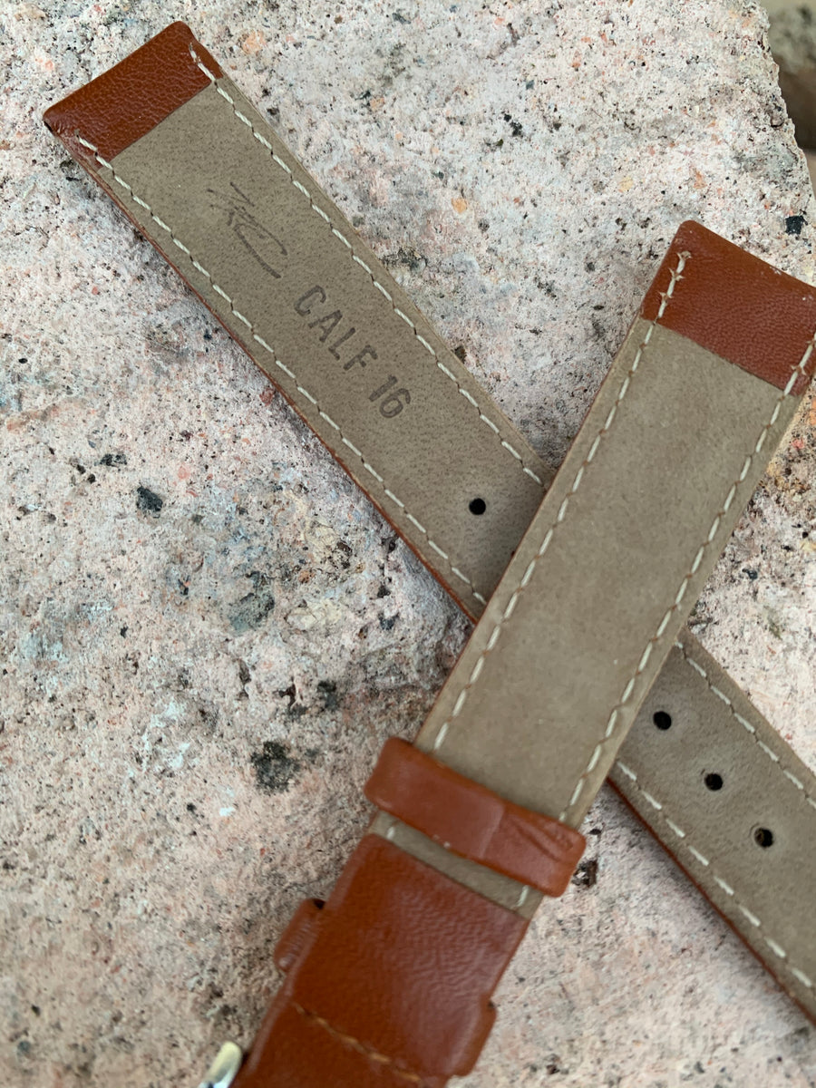 Bracelet De Montre Zuccolo Rochet 12 Mm - Doré/blanc, Vintage, Neuf Sans étiquette