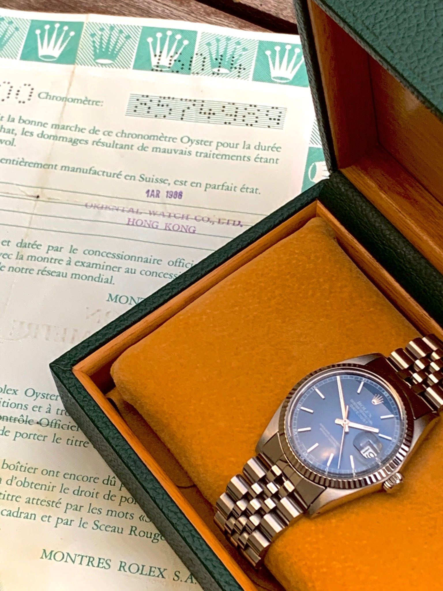 1986 Rolex Datejust 16014 box cert – WOFS Watches